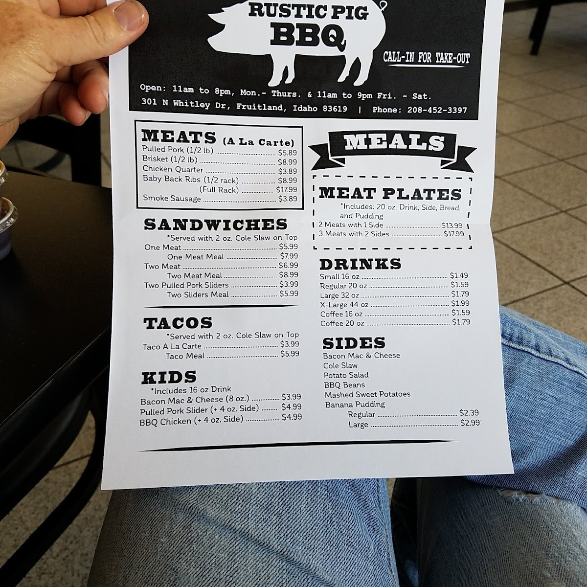 Rustic Pig BBQ, Fruitland, ID Menu - Image 6
